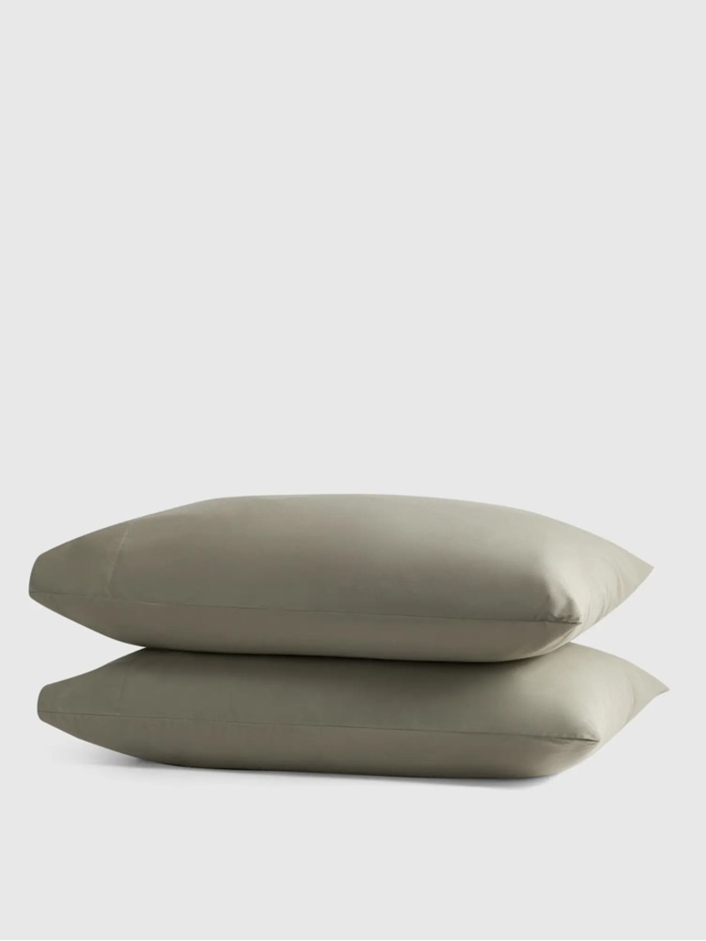 QUINCE Classic Organic Percale Pillowcase Set King Sage 7594